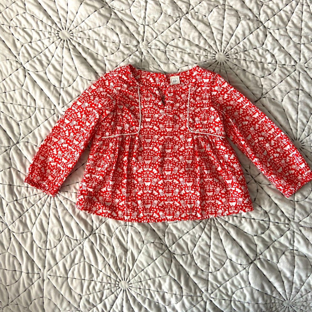 GAP Kids Orange Butterfly Top 3T